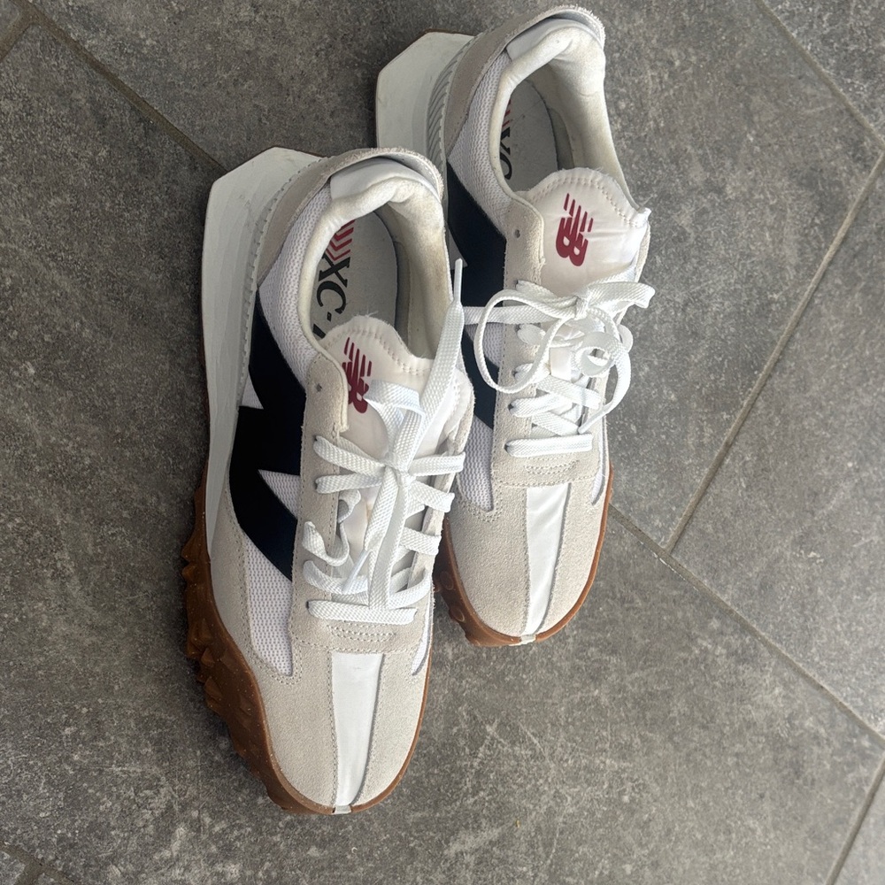 New Balance White and Black Athletic Shoes